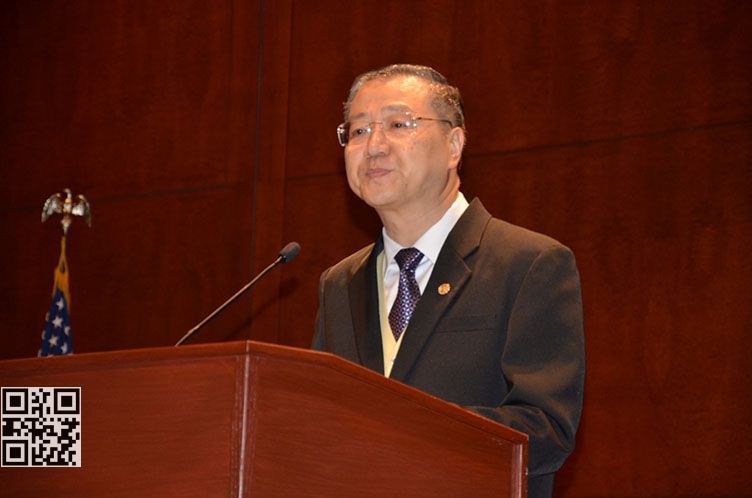 师父在美国国会“世界和平高峰会议”上发言 师父在美国国会“世界和平高峰会议”上发言